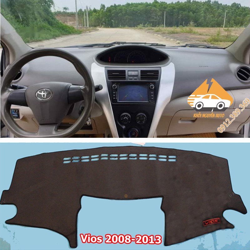Thảm Taplo Vios 2008, 2009, 2010, 2013, 2012, 2011 Chống Trượt 3 Lớp CHẤT LIỆU NHUNG MỊN Loại 1